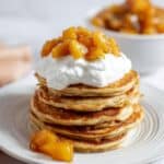 Fluffy Spiced Pancakes with Caramel Apple Compote Recipe