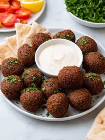 Homemade Classic Falafel with Tahini Sauce Recipe