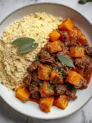 Cider Braised Pot Roast with Butternut Squash and Cauliflower Rice Recipe