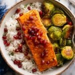 Sheet Pan Sticky Pomegranate Salmon Recipe