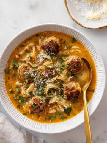 Chicken Meatball Orzo Soup Recipe
