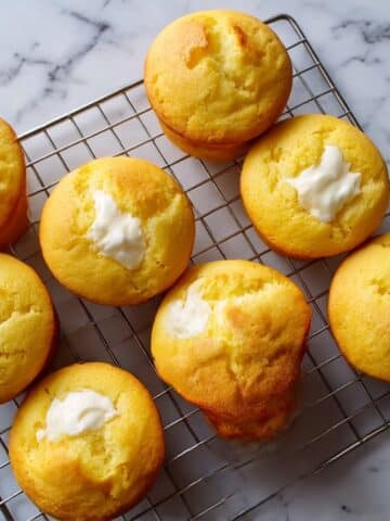 Cornbread Muffins with a Creamy Sour Cream Center Recipe