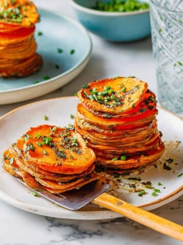 Miso Maple Sweet Potato Stacks Recipe