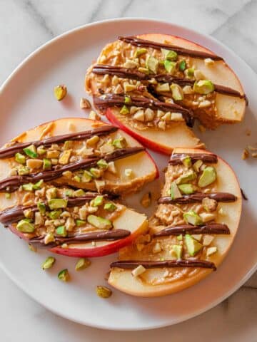 Caramel Apple Slices with Nuts and Chocolate Recipe