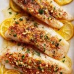 Buttery Garlic Lemon Baked Tilapia with Toasted Panko Recipe