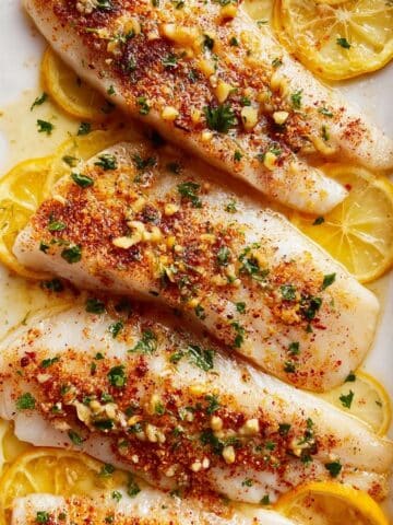 Buttery Garlic Lemon Baked Tilapia with Toasted Panko Recipe