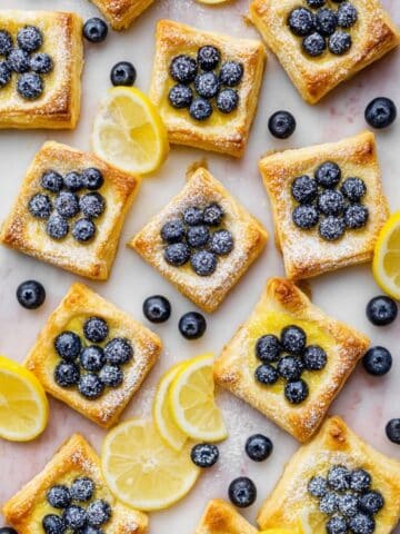 Blueberry & Lemon Cream Cheese Puff Pastry Squares Recipe
