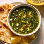 Creamy Egyptian Molokhia Soup with Garlic Tasha Recipe