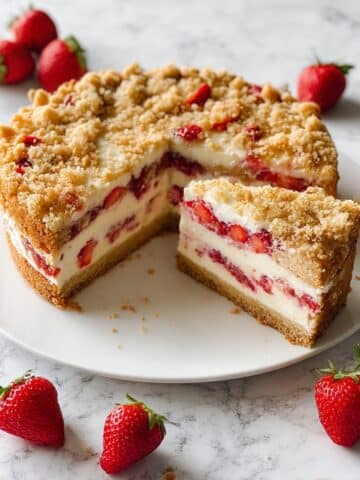 Strawberry Rhubarb Coffee Cake Recipe