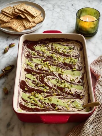 No-Bake Dubai Chocolate Cheesecake with Kataifi and Pistachios Recipe