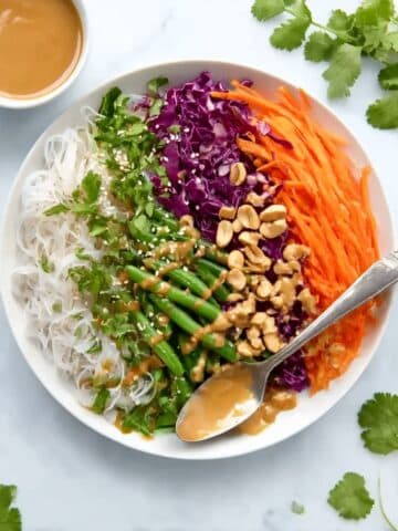 Spring Roll Bowl with Peanut Sauce Recipe