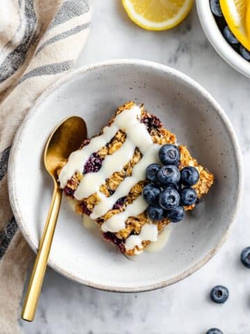 The Best Lemon Blueberry Baked Oatmeal Recipe
