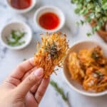 Crispy Fried Enoki Mushrooms with Spicy Dipping Sauces Recipe