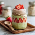Strawberry Matcha Overnight Oats Recipe