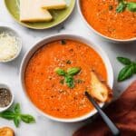 High Protein Tomato Soup with Cottage Cheese Recipe