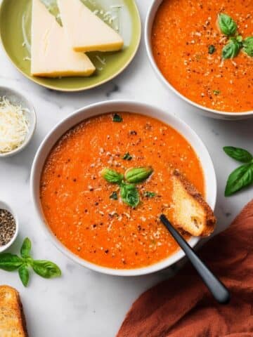 High Protein Tomato Soup with Cottage Cheese Recipe